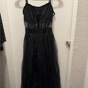 Windsor Black mesh maxi dress